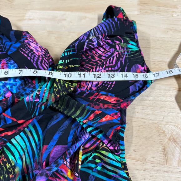 Miraclesuit NWT Tropicat Revele One Piece Swimsuit Multicolor Size 14 Underwire - Picture 8 of 14